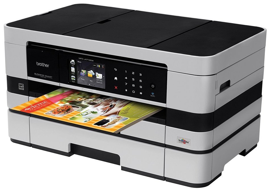 Brother Printer MFCJ4710DW Wireless Color Inkjet All-in-One Printer with Scanner, Copier and Fax, Amazon Dash...