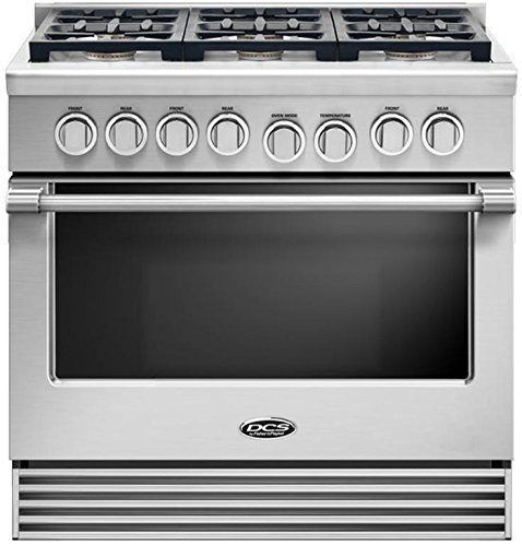 DCS RDV2366N 36" Professional Series Dual Fuel Freestanding Range in Stainless Steel N3
