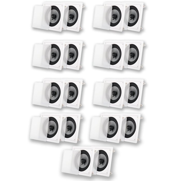 Acoustic Audio CS-I82S In Wall / Ceiling 8" Speakers 9 Pair Pack Home Theater 5400 Watts CS-I82S-9PR