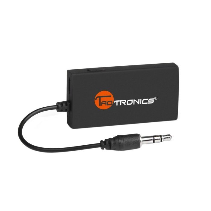 TaoTronics Wireless Portable Bluetooth Transmitter Connected to 3.5mm Audio Devices, Paired with Bluetooth Receiver...