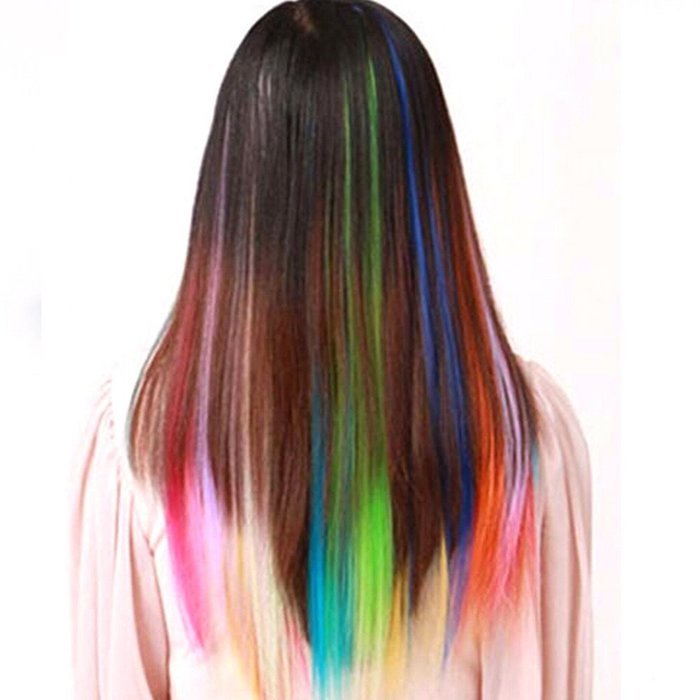 Oligex(TM) Cheap Sale! 8colors for choose COS European and American punk Harajuku color streaked wig piece wig...