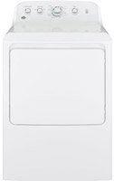 GE 6.2 Cu Ft Front Loading White Gas Dryer