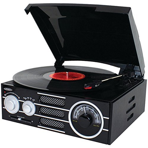 New JENSEN JTA300 3-Speed Stereo Turntable with AM/FM Stereo Radio