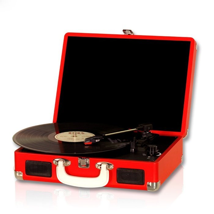 Timestorm XR-639P Belt-Drive 3-Speed Portable Stereo Bluetooth Turntable N6