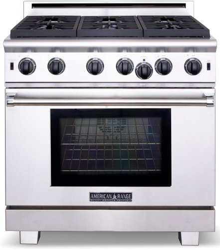 American Range ARROB436GDN Performer Series 36 Open Burner All Gas Range - Stainless Steel N2
