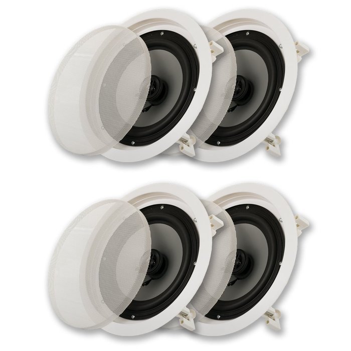 Acoustic Audio CS-IC82-2PR 300 Watt 8" 2-Way Home Theater In-Wall/Ceiling Speakers (2-Pair)