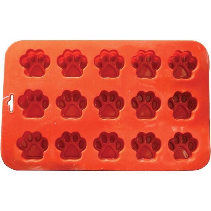 K9 Cakery Mini Paw Silicone Cake Pan, 9 by 5.5-Inch, 15-Cavity