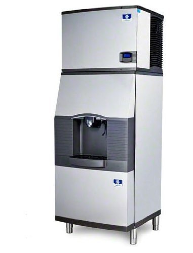 Manitowoc IY-0505W-SFA-291 550 Lb Water-Cooled Half Cube Ice Machine w/ SFA-291 Hotel Dispenser
