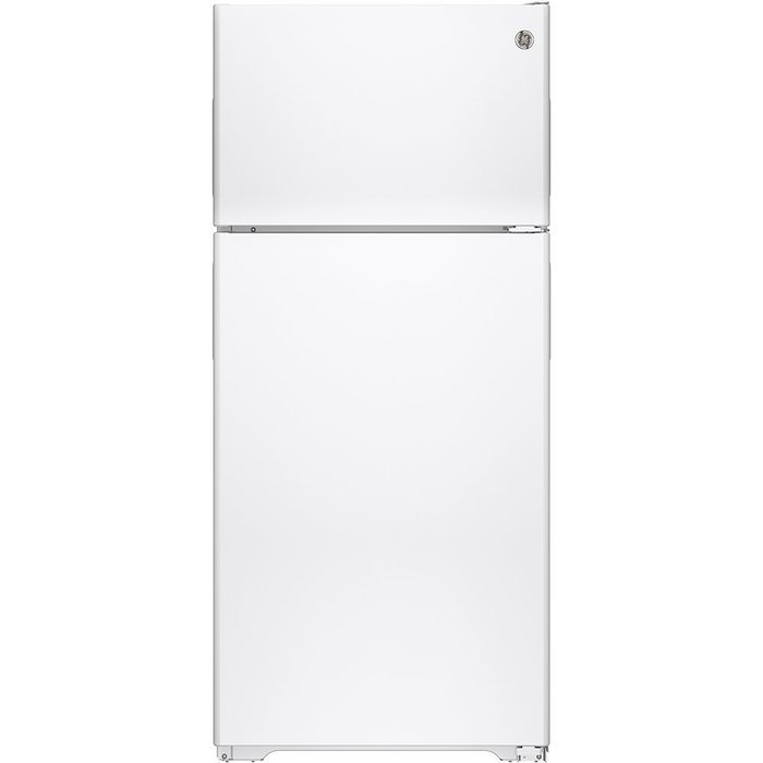 GE GPE16DTHWW 15.5 Cu. Ft. White Top Freezer Refrigerator - Energy Star