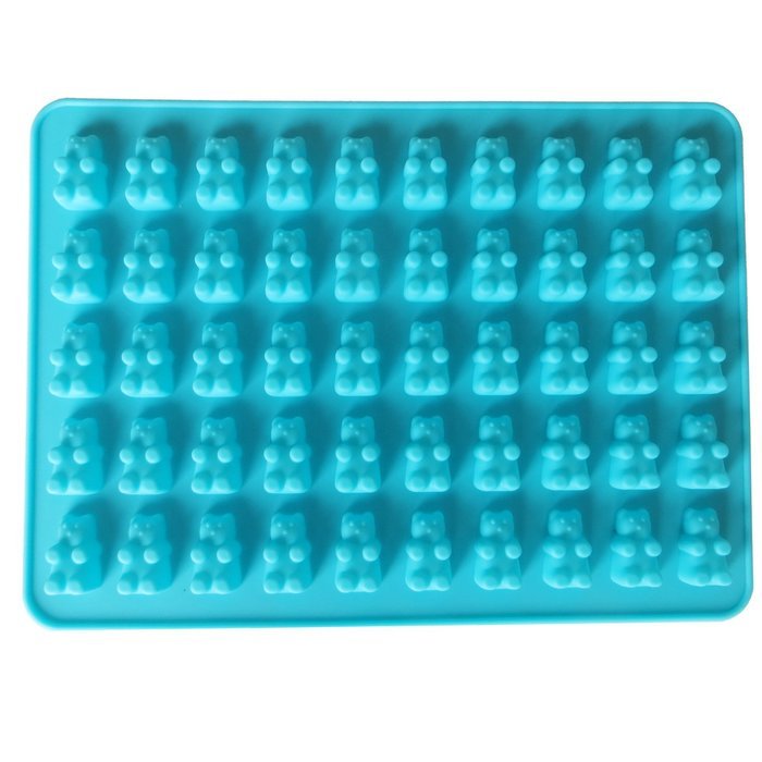 2 Pack 50 Cavity Silicone Gummy Bear Candy Chocolate Mold With a Bonus Dropper Making Cute Gift For Your Kids