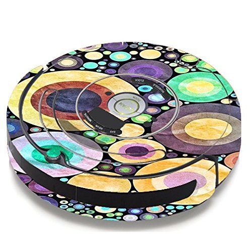 Skin Decal Vinyl Wrap For IRobot Roomba 650 655 Vacuum / Abstract Circle Canvas