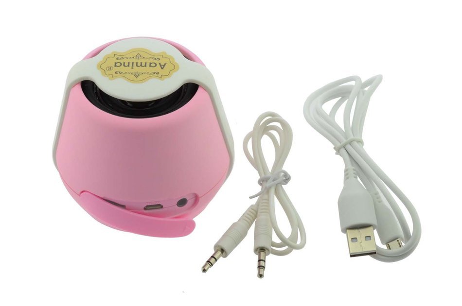 Aamina Wereless Bluetooth Subwoofers Card Small Speaker,Pink N3