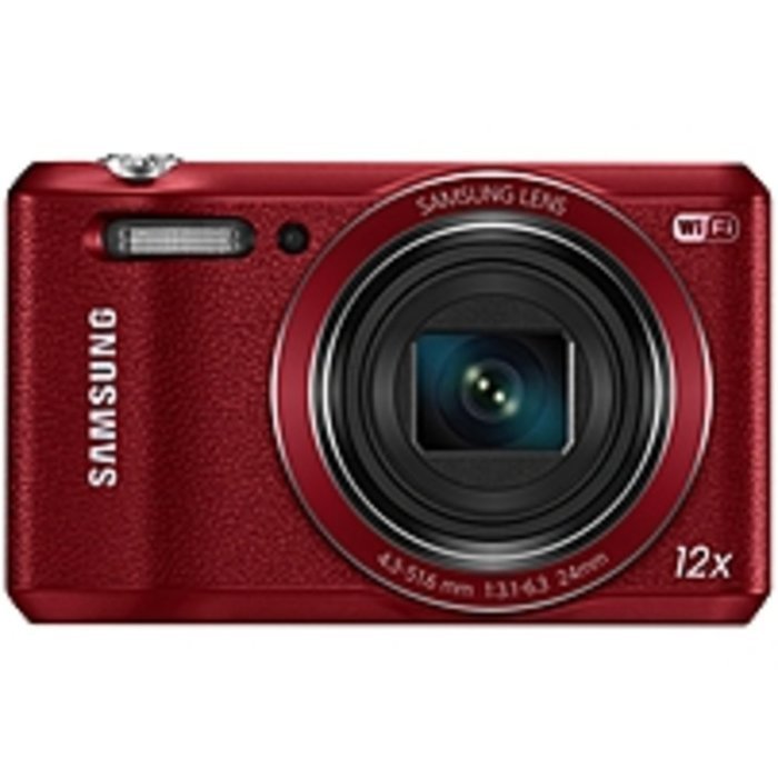 Samsung WB35F 16.2 Megapixel Compact Camera - Red - 3 LCD - 16:9 - 12x Optical Zoom - 2x - Optical (IS) - 4608...