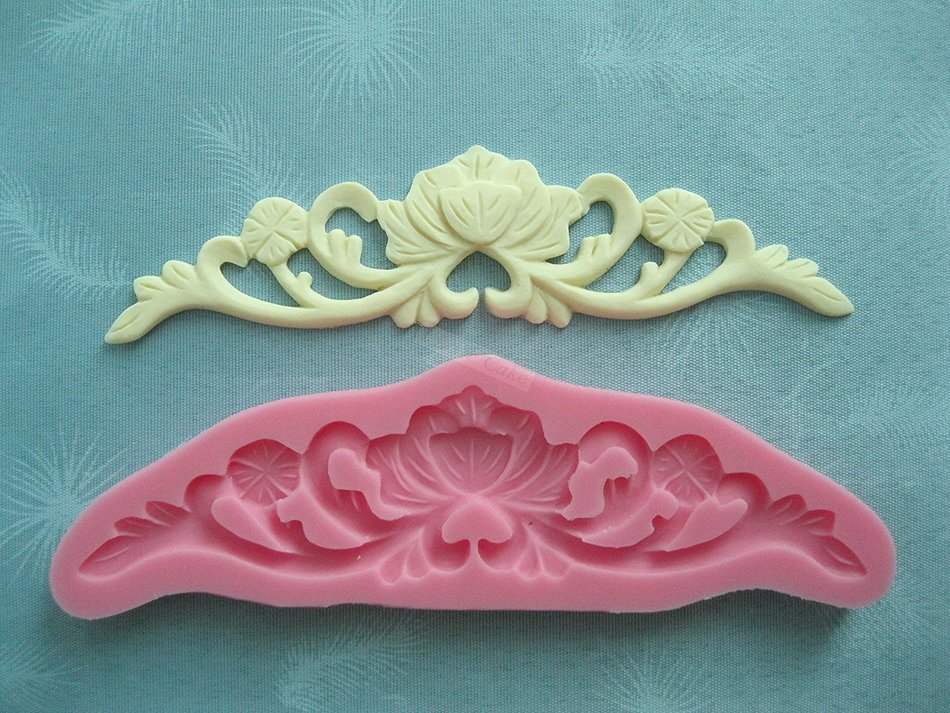 Anyana Vintage Decorative Pattern Silicone Fondant Mold Cake Decorating Pastry Gum Pastry Tool Kitchen Tool Sugar... N4