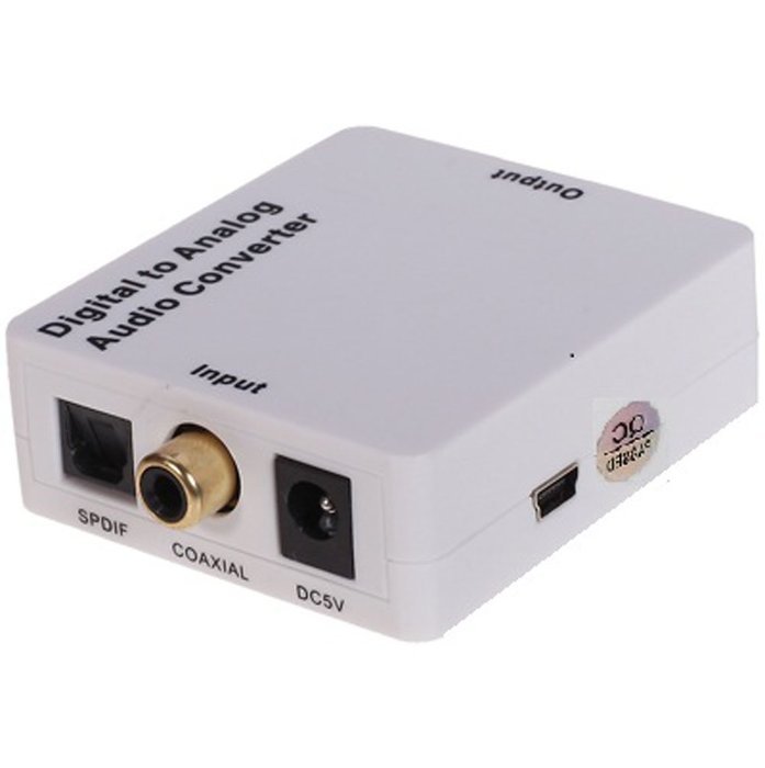 CE Compass Digital SPDIF / Coaxial to Analog L/R RCA Audio Decoder w/ 3.5mm Headphone Jack N2