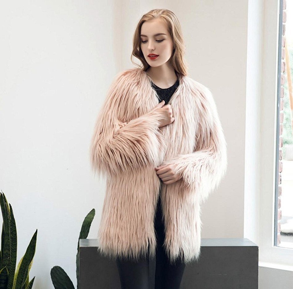Outerwear,Morecome Ladies Warm Faux Fur Fox Coat Jacket Winter Outerwear N14