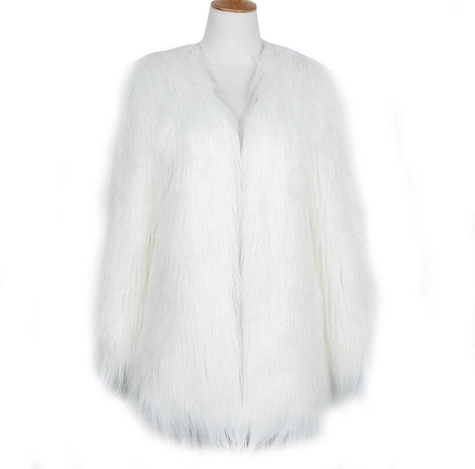 Outerwear,Morecome Ladies Warm Faux Fur Fox Coat Jacket Winter Outerwear N16
