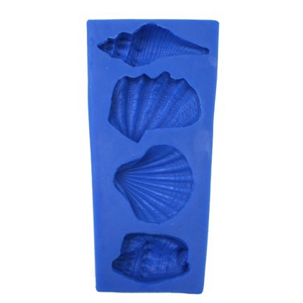 4 LARGE SEASHELL SILICONE MOLD FOR FONDANT, GUM PASTE, CHOCOLATE, HARD CANDY, FIMO, CLAY, SOAPS N2
