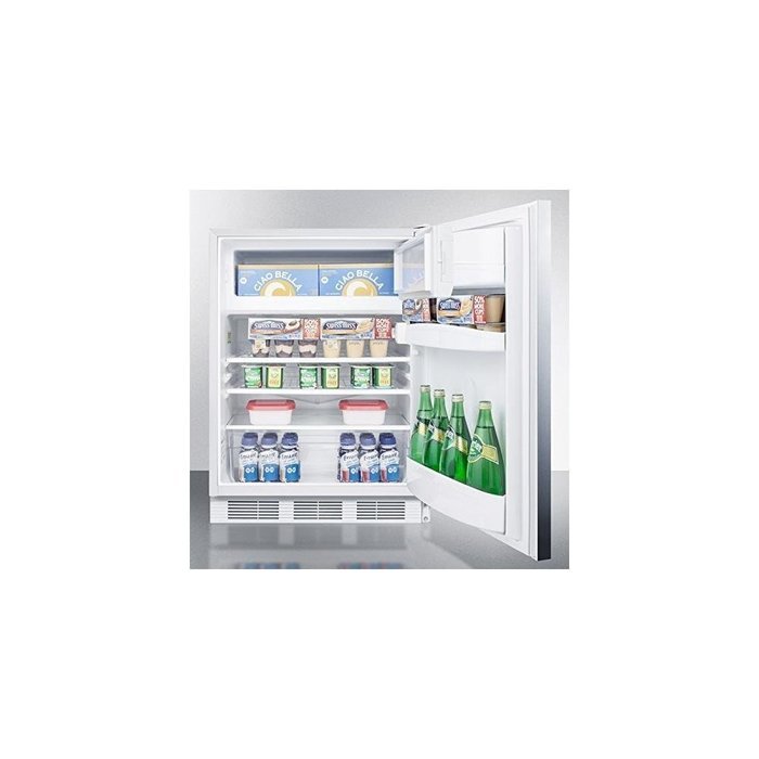 Summit CT661BISSHH 24" Undercounter Refrigerator with 5.1 cu. ft. Capacity Cycle Defrost Zero Degree Freezer and...