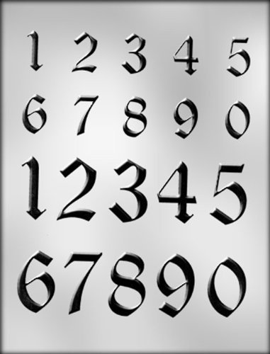 CK Products 1-1/4 -Inch and 1-3/4-Inch Numbers Chocolate Mold