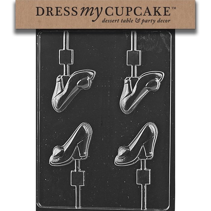 Dress My Cupcake Chocolate Candy Mold, High Heel Shoe Lollipop