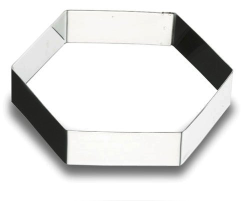 LACOR 68413 HEXAGONAL CAKE RING 10X4 CM. 18/10