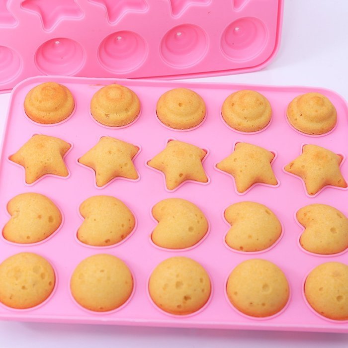 Kamlife KT 15-Cavity Flower Cake Chocolate Pan Candy Silicone Baking Mold Tray&pound;&uml;15-Cavity Flower&pound;&copy; N12