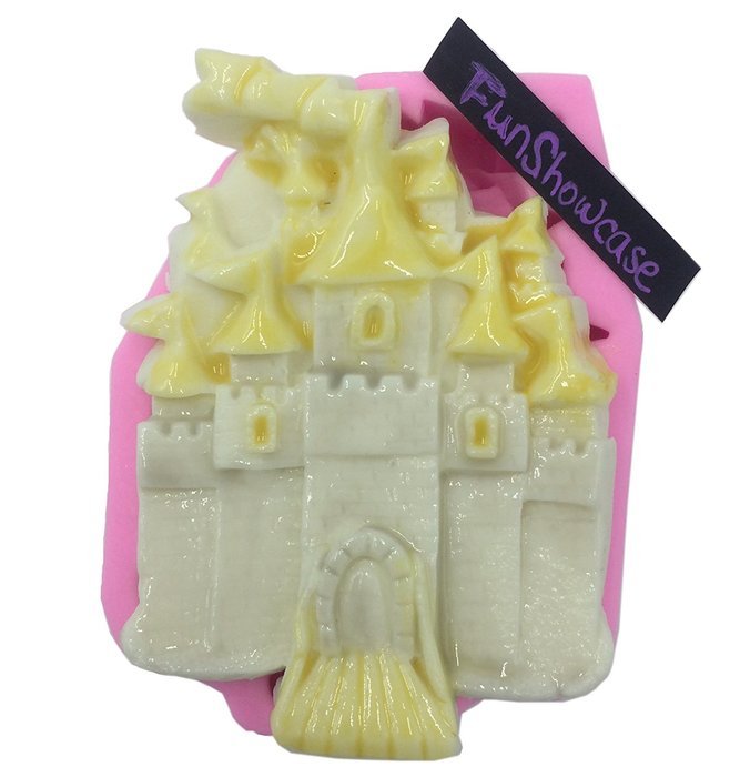 3D Large Castle Silicone Cake Decorating Moulds, Sugarcraft Fondant Gunpaste Cake Decoration Cupcake Topper Icing... N4