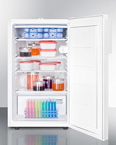 Summit CM411LBIPLUSADA ADA compliant 20" wide refrigerator-freezer for built-in use with a traceable thermometer... N2