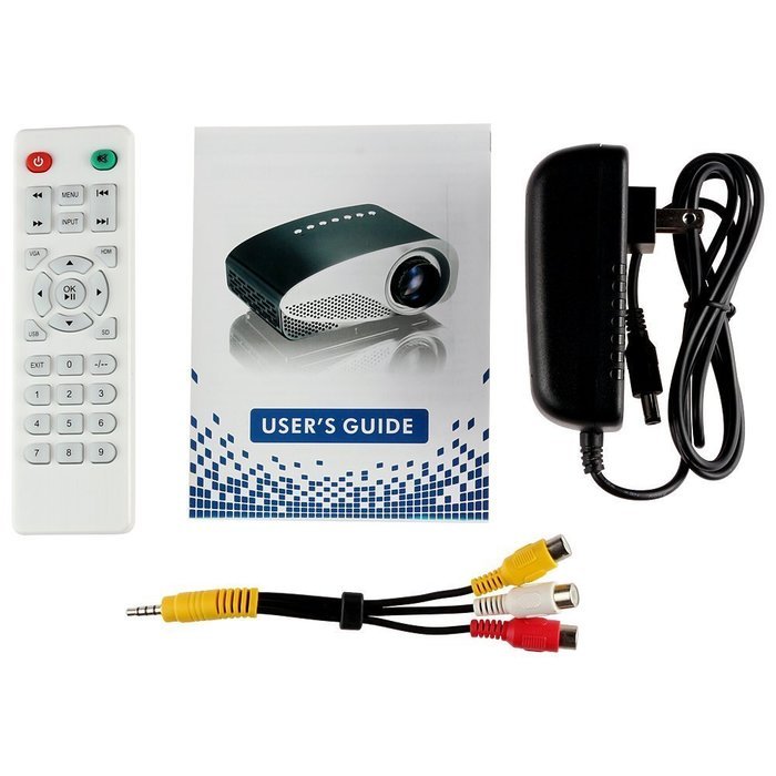 OEM K2 LED LCD (QVGA) Mini Video Projector - International Version - Black (FP3224K2-IV) N4