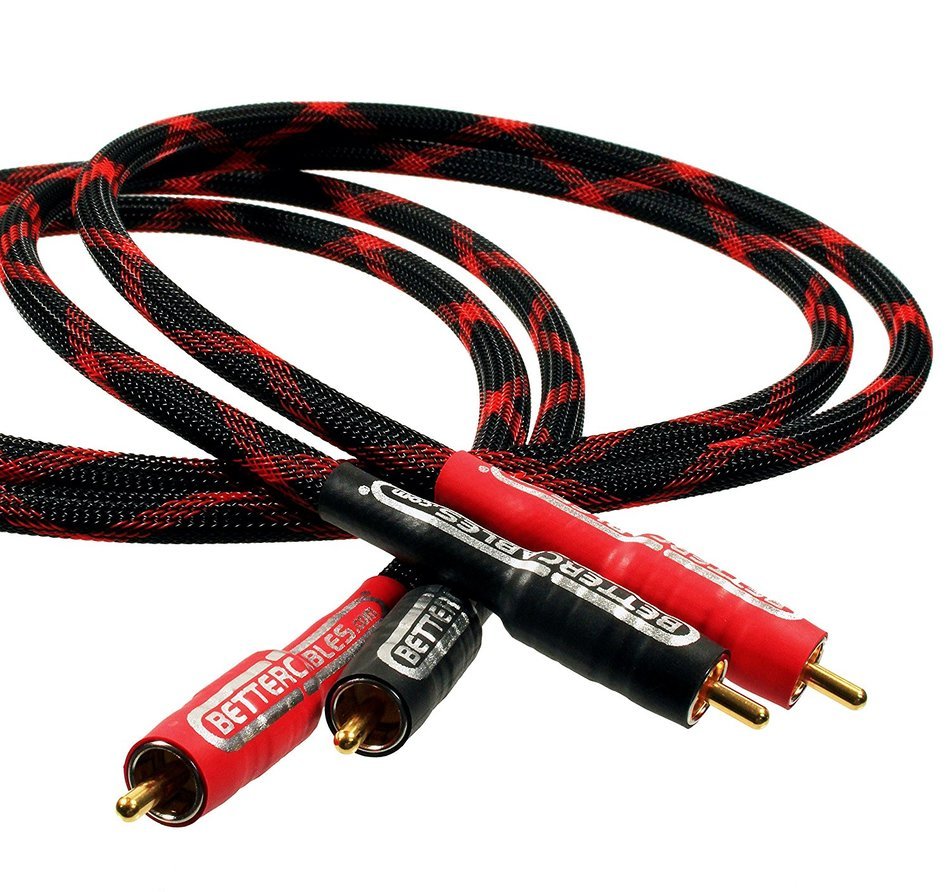 3.28 feet (1 meter) Better Cables RCA Cables - Stereo PAIR (2 cables) - Silver Serpent Anniversary Edition Audio... N3