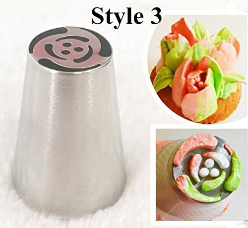 6PCS Russian Tulip Stainless Steel Icing Piping Nozzles Tips Russia Nozzl DIY Stainless Pastry Tips by Kissmytwins