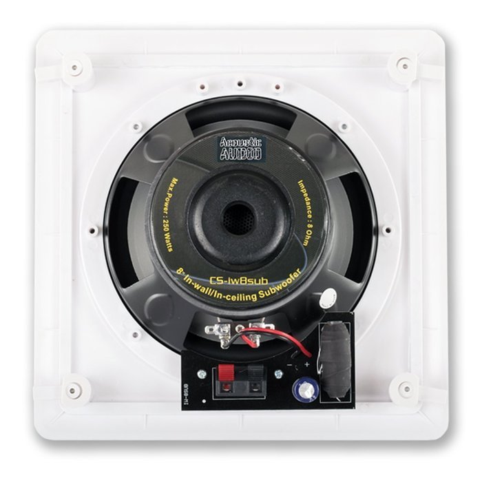 4 Acoustic Audio CS-IW8SUB In Wall 1000 Watt 8" Home Theater Passive Subwoofers CS-IW8SUB-4S N2