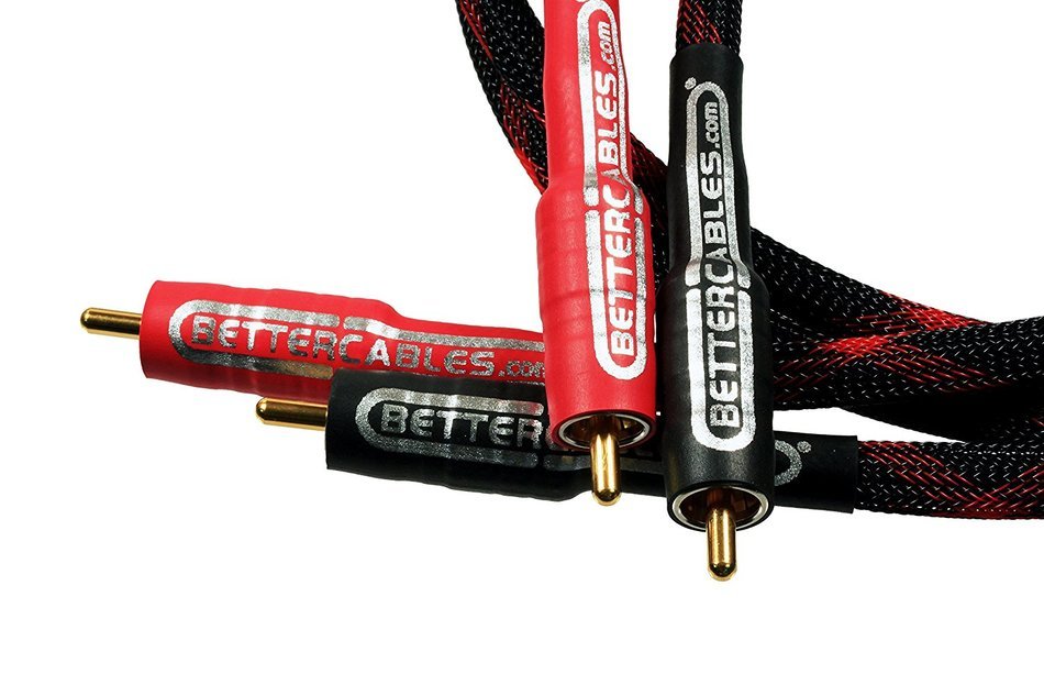 3.28 feet (1 meter) Better Cables RCA Cables - Stereo PAIR (2 cables) - Silver Serpent Anniversary Edition Audio... N4