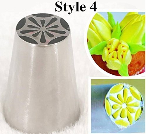 6PCS Russian Tulip Stainless Steel Icing Piping Nozzles Tips Russia Nozzl DIY Stainless Pastry Tips by Kissmytwins N2