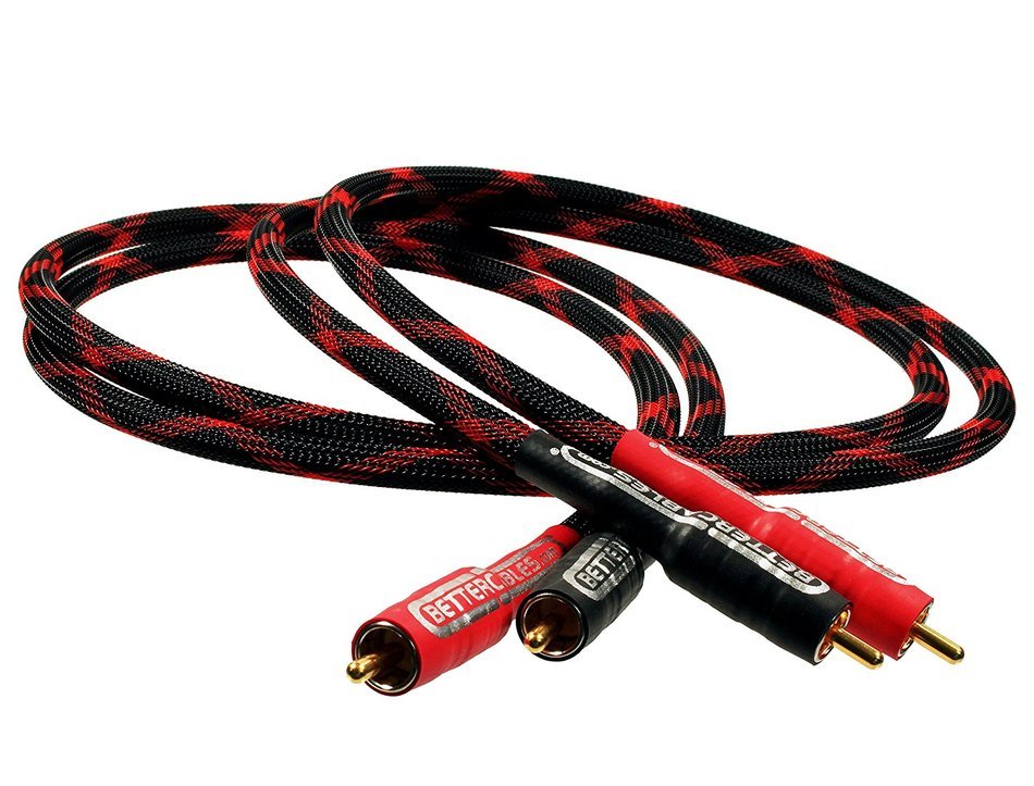3.28 feet (1 meter) Better Cables RCA Cables - Stereo PAIR (2 cables) - Silver Serpent Anniversary Edition Audio... N5