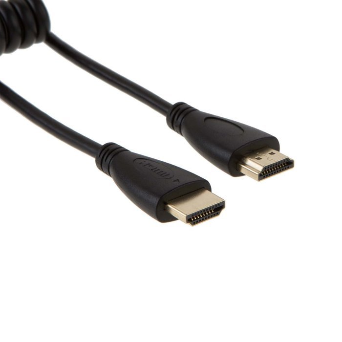 HDMI to HDMI, CableCreation Coiled HDMI Male to HDMI Male Cable, Support 3D, 1080P Resolution, 1~4 Feet/ Black