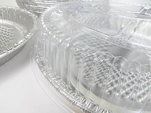 Disposable Aluminum 7" Individual Pizza Pans/Cookie Pans w/ Dome Lids By D & W Fine Pack #WE50I47 (25) N2