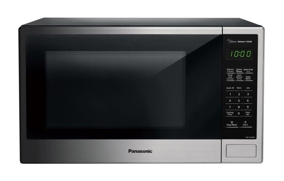Panasonic NN-SU696S Countertop Microwave Oven with Genius Cooking Sensor and Popcorn Button, 1.3 cu. ft., Stainless N3