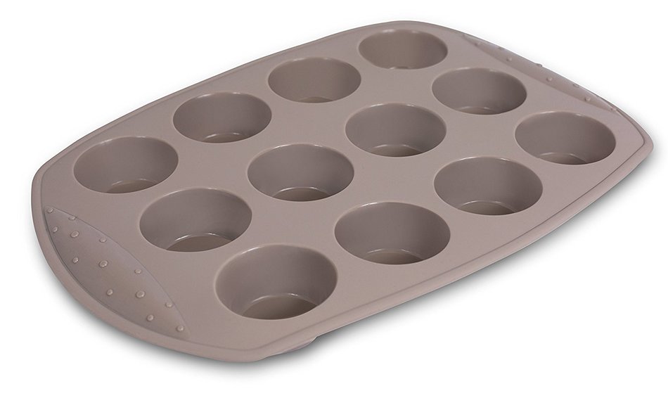 Internet&rsquo;s Best Silicone Muffin Pan | 12 Cup | Cupcake Tray | Cake Baking Mold | BPA Free | Dishwasher Safe N9