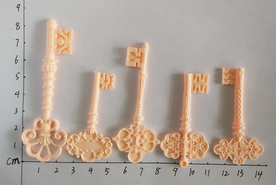 Wocuz W0715 Silicone 5 Key Shapes Fondant Mold Candy Making Mould for Cake Embossing Decoration N3