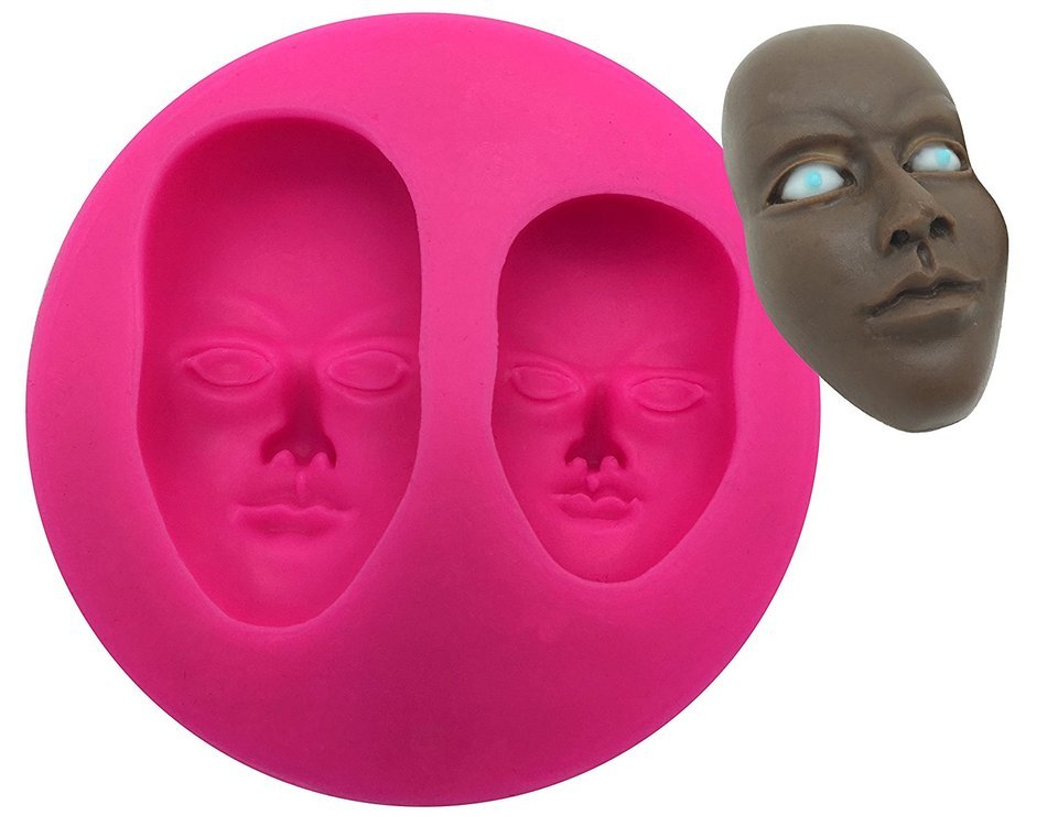 Okallo Products Face Molds for Candy Cake Decorations - Silicone Head Mold N2
