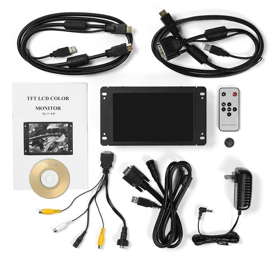 CarNetix 7" SKD 16:9 Open Metal Frame Touch Screen Monitor DVI HDMI N3
