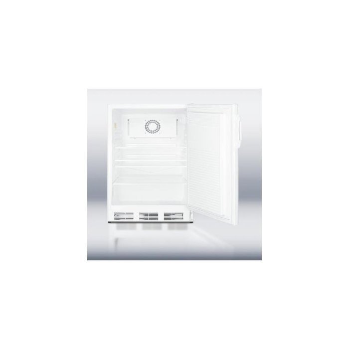 Summit FF7LMEDADA: ADA compliant commercially approved freestanding refrigerator with temperature alarm, hospital... N2