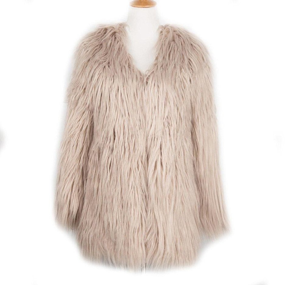 Outerwear,Morecome Ladies Warm Faux Fur Fox Coat Jacket Winter Outerwear N19