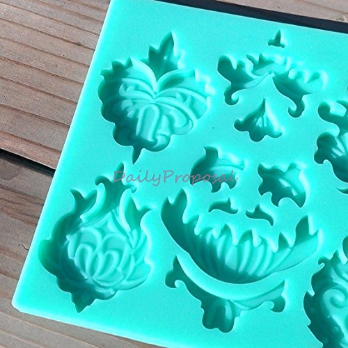 Vintage Flower Chandelier Silicone Embossing Mold Gum Paste Fondant Cake Lace Decorating Sugarveil Craft Mat N3