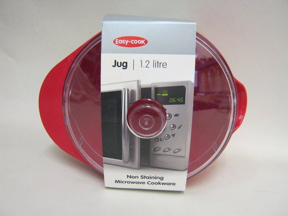 New Easy Cook Microwave Red Jug And Lid 1.2L N2