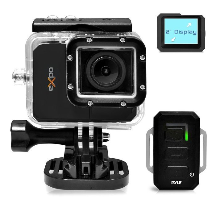 eXpo Sports Action Camera 1080P HD Underwater Camcorder Wifi Remote 20 MP 2.0 Inch LCD Display (Black) N2
