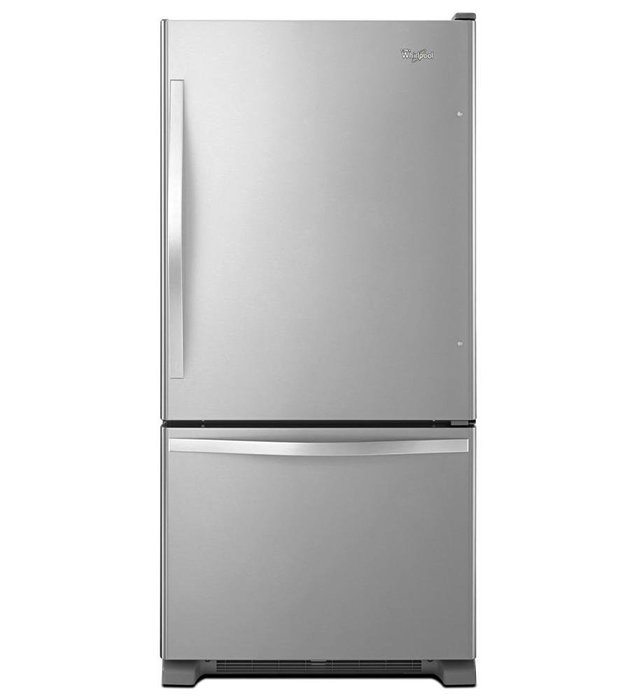 Whirlpool WRB329DMBM 18.5 Cu. Ft. Stainless Steel Bottom Freezer Refrigerator - Energy Star