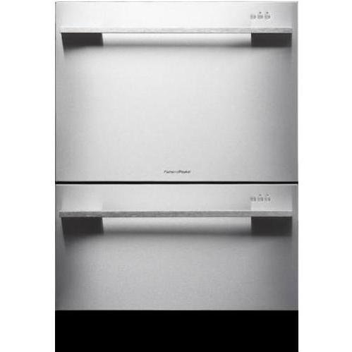 Fisher Paykel DD24DCHTX6v2 Tall Double Dishwasher Drawer - Stainless Softener with Recessed Handle